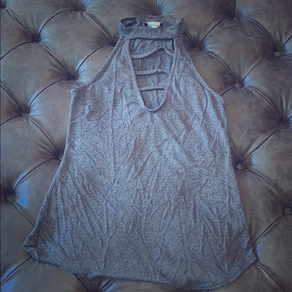 Fashion Nova Gray Knit Top